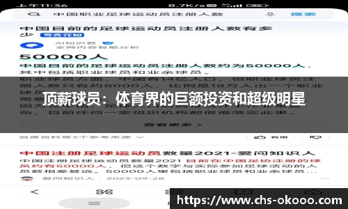 顶薪球员：体育界的巨额投资和超级明星